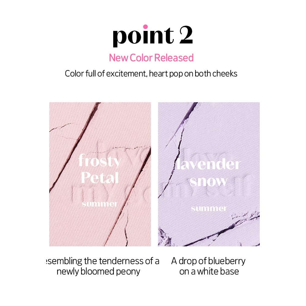 ETUDE Heart Pop Blush, Cool Berry Cheek Color, Natural Highlight & Glossy Finish, Lightweight Formula, Compact 0.2 oz – Squeeze Berry