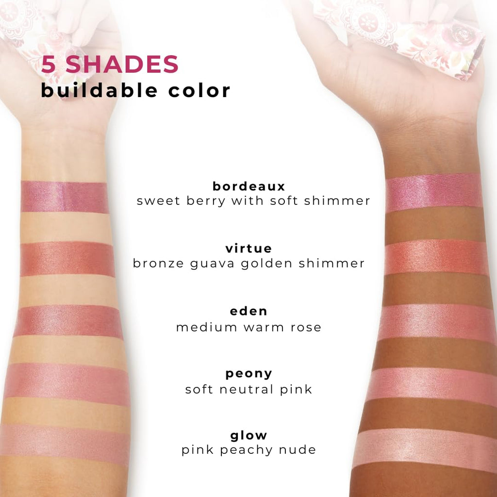 Honeybee Gardens Color Within Reach MultiStick, Peony, Soft Neutral Pink, Multipurpose Makeup, Natural Glow, Easy Application, Vegan, Cruelty-Free, Net Wt. 0.2 oz