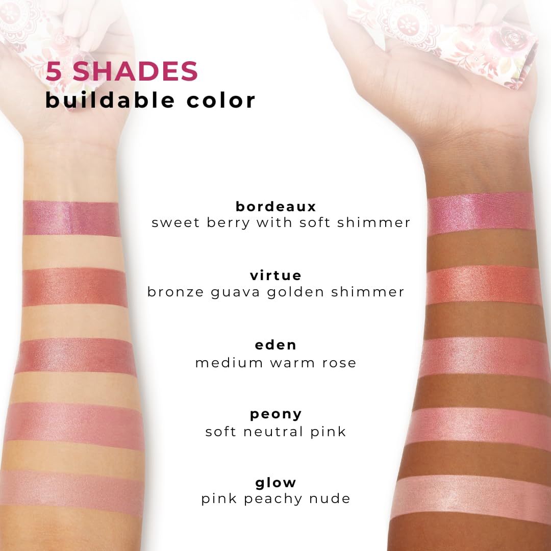 Honeybee Gardens Color Within Reach MultiStick, Peony, Soft Neutral Pink, Multipurpose Makeup, Natural Glow, Easy Application, Vegan, Cruelty-Free, Net Wt. 0.2 oz