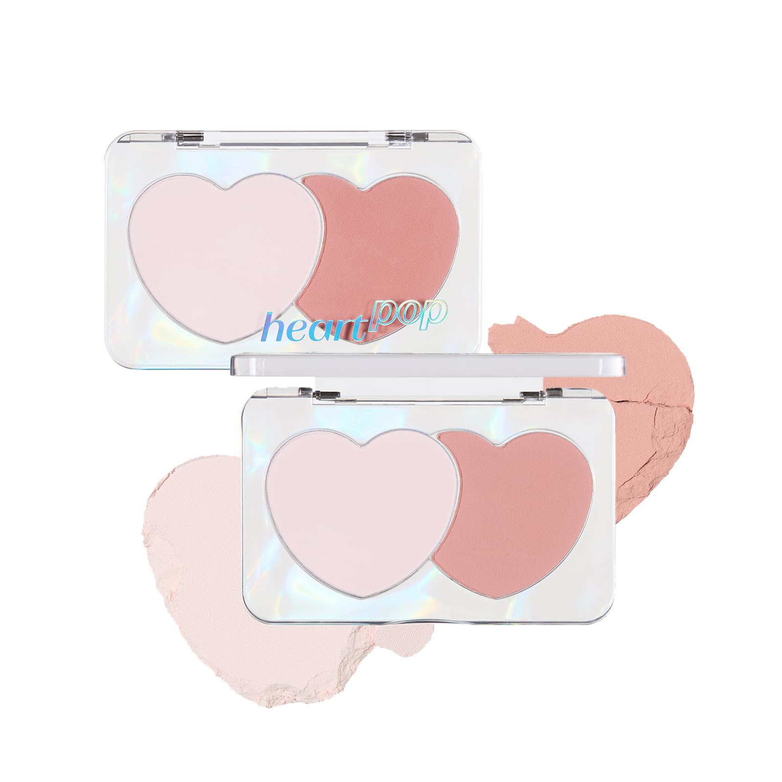 ETUDE Heart Pop Blush, Cool Berry Cheek Color, Natural Highlight & Glossy Finish, Lightweight Formula, Compact 0.2 oz – Squeeze Berry