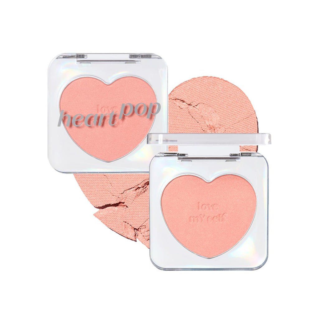 ETUDE Heart Pop Blush, Cool Berry Cheek Color, Natural Highlight & Glossy Finish, Lightweight Formula, Compact 0.2 oz – Squeeze Berry
