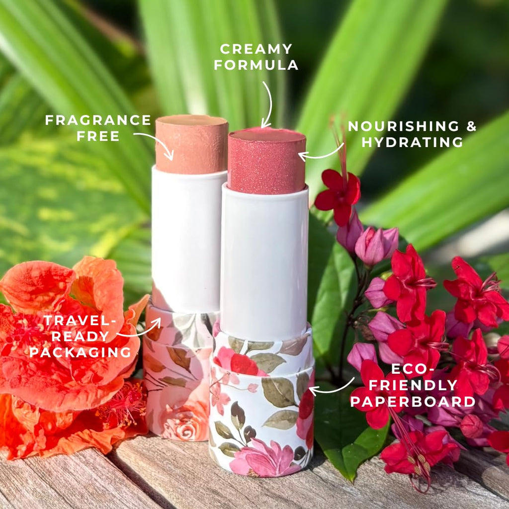 Honeybee Gardens Color Within Reach MultiStick, Peony, Soft Neutral Pink, Multipurpose Makeup, Natural Glow, Easy Application, Vegan, Cruelty-Free, Net Wt. 0.2 oz