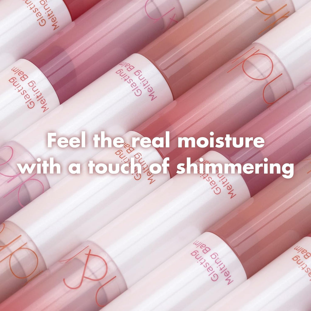 rom&nd GLASTING MELTING BALM #09 PEONIES - K-Beauty Vibrant Pink Lip Tint Balm | Crystal Water-Gloss Shine & Deep Hydration | Non-Sticky, Long-Lasting Stain for Plump, Healthy Lips